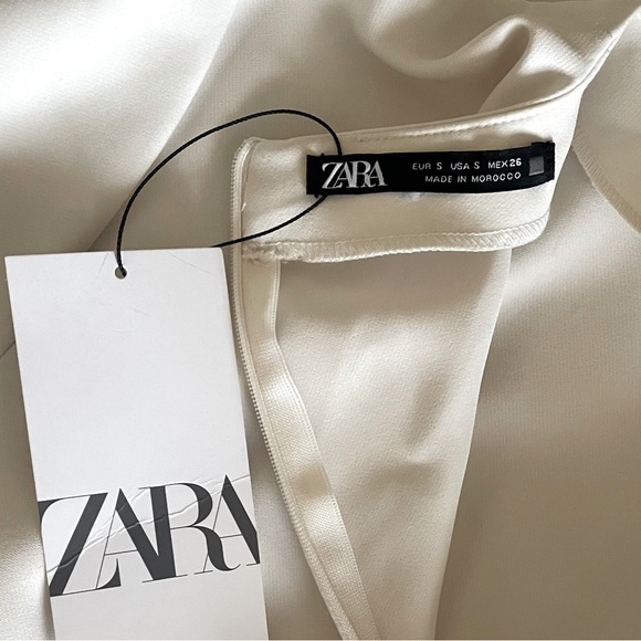 ZARA Long Sleeve Elegant Dress- Ivory - Picture 9 of 10